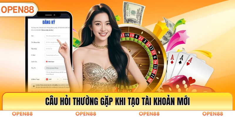 Câu hỏi thường gặp khi tạo tài khoản mới